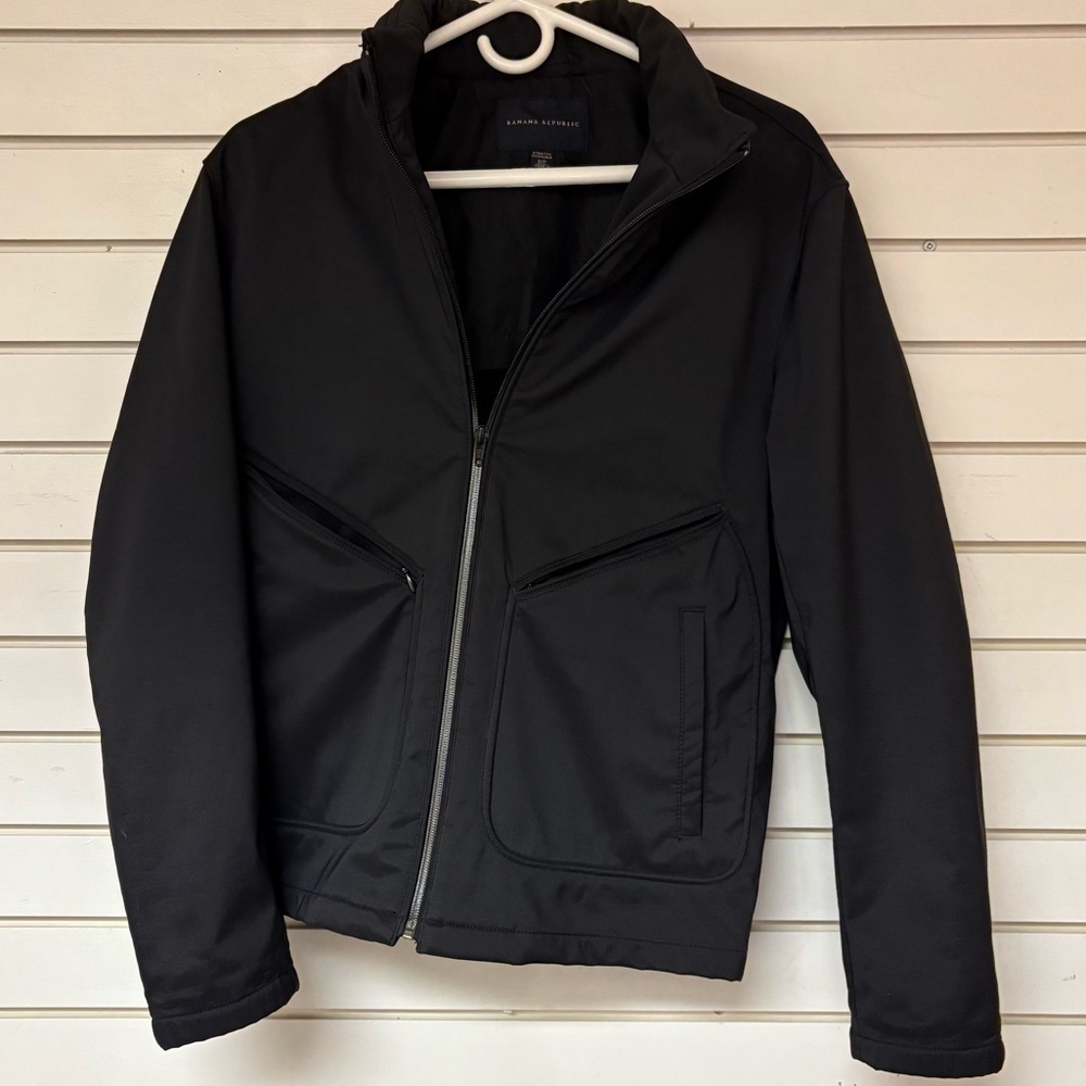 Banana Republic Womens Small Water Resistant Fleece Lined Jacket Coat Rain Hood